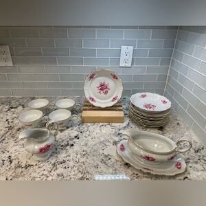Vintage Rosenthal Pompadour China 
Haviland Pink Floral Design (17 pcs)